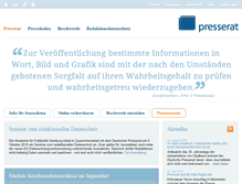 Tablet Screenshot of presserat.de